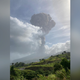 A photo from the explosive eruption that occurred at La Soufriere.
